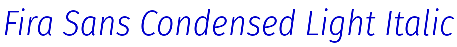 Fira Sans Condensed Light Italic الخط